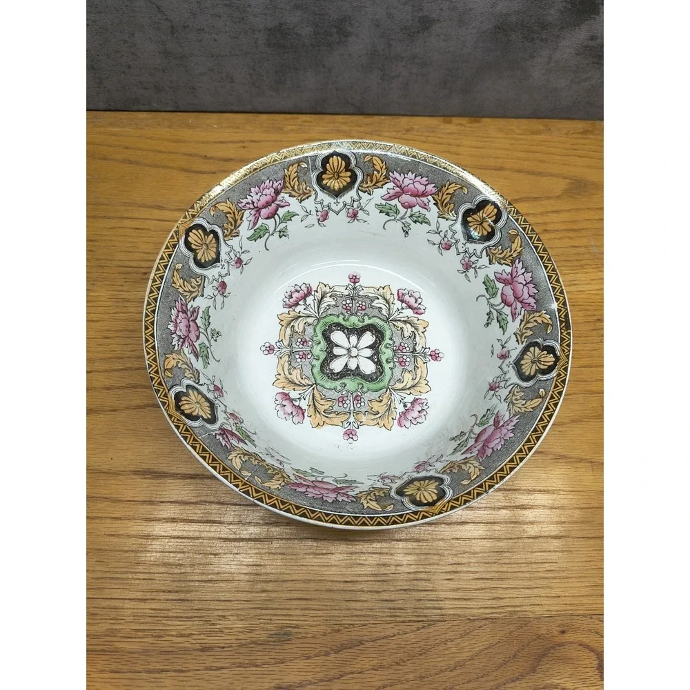 ANTIQUE FRENCH KG‎ LUNEVILLE POTTERY BOWL